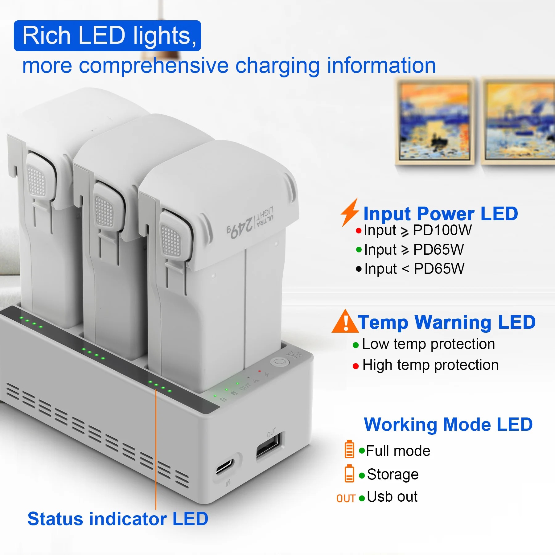 For DJI LITO 1/X1 Drone Batter - Drone Charging Hub 评论和价格