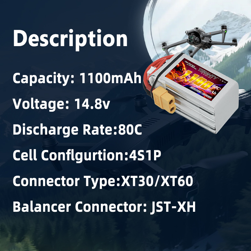TERANTY 4S 1100mAh 80C/160C Li - Drone Power Bank 评论和价格